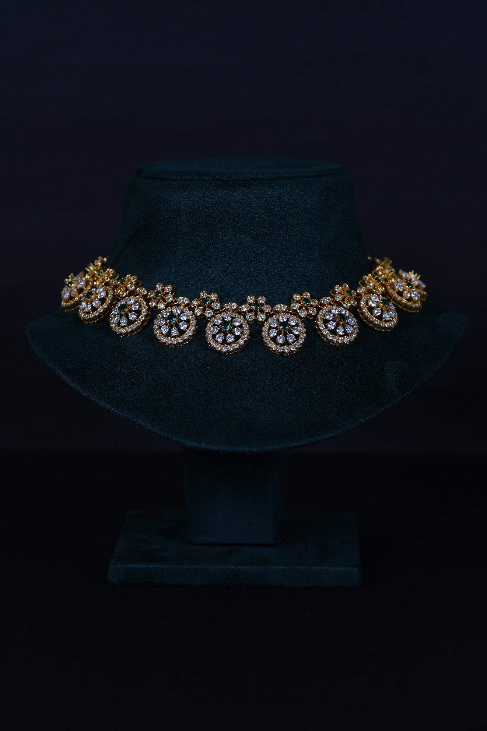 Royal Bottu American Diamond Necklace Set in 92.5 Sterling Silver