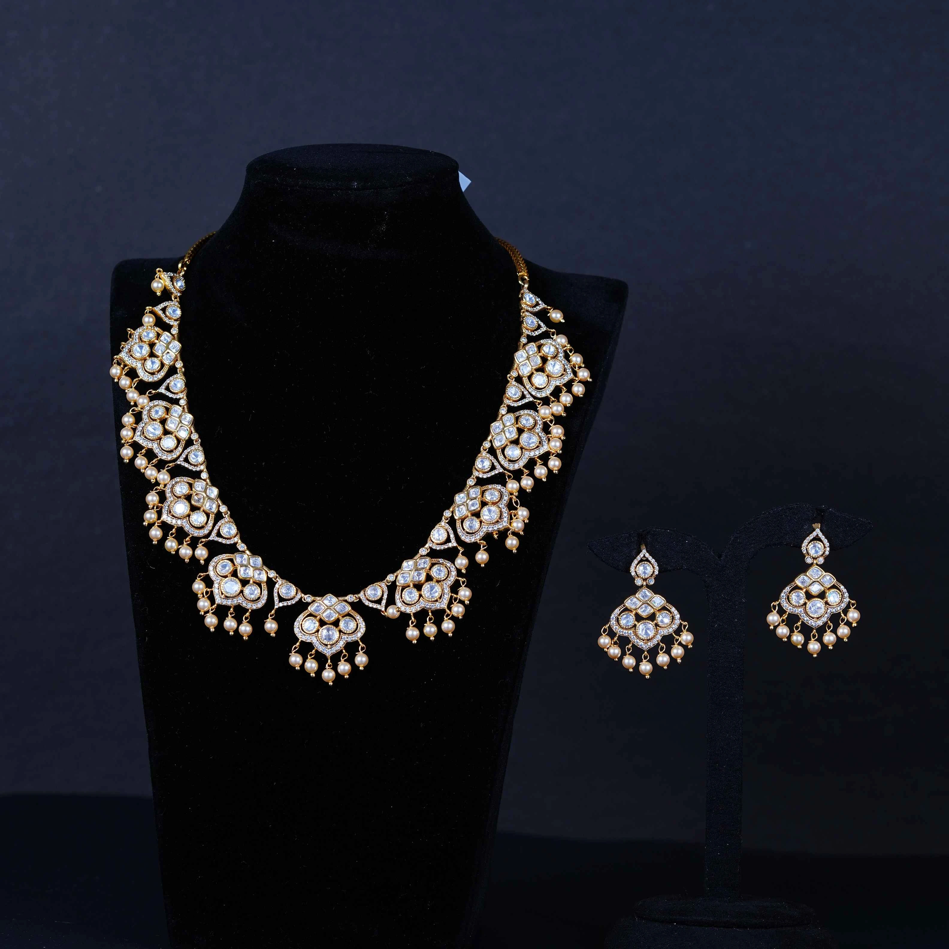 “Classic Polki Pearl Heritage Necklace”