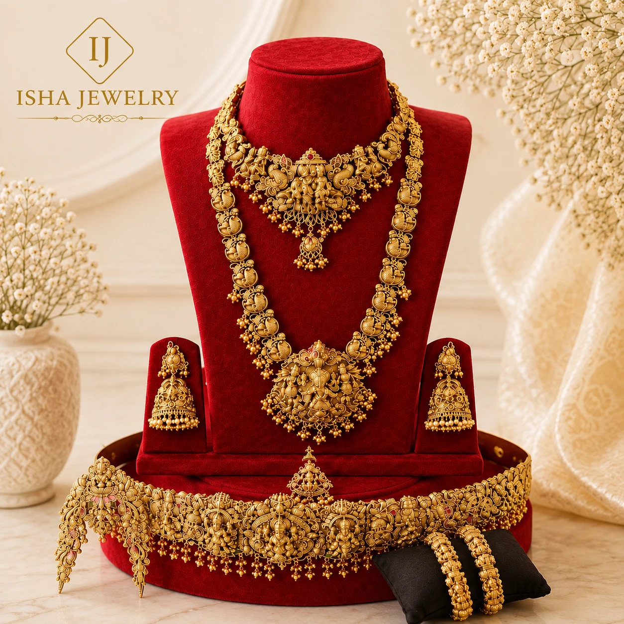 Premium Design Gold Replica Bridal Set