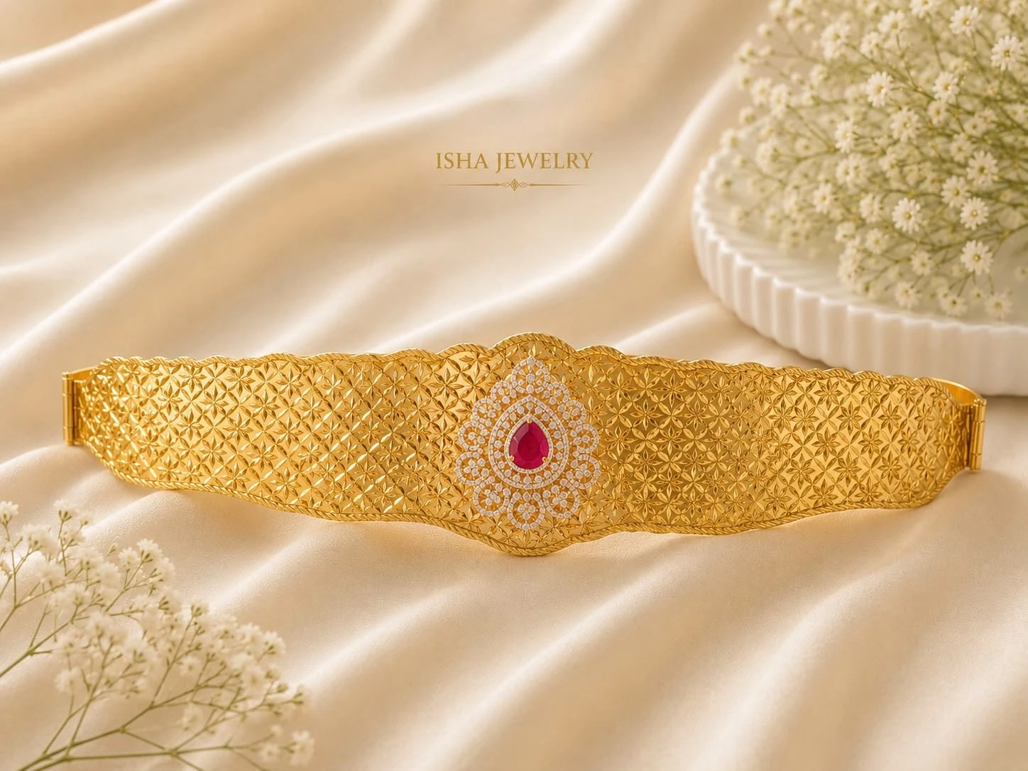 Premium Quality Hip Belt – 22K Gold Plated