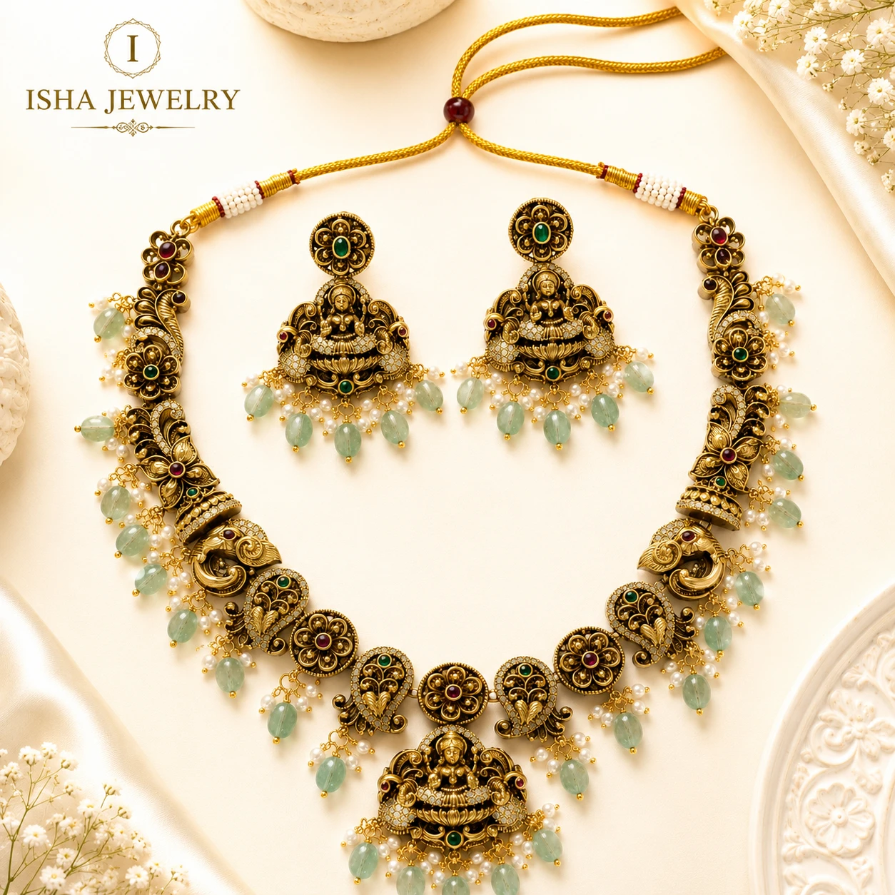Premium Quality Antique Nakshi Necklace Set